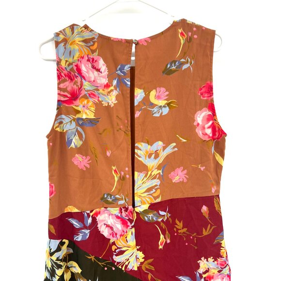 ASOS Floral Patchwork Sleeveless Wide Leg Jumpsuit Women's 10 - Picture 6 of 7